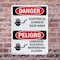 Signmission Electrical Current Keep Away Bilingual Danger Sign, Plastic, 7in W x 10in L, 2PK OS-2PACK-DS-P-710-VS-1194 - alternate 4